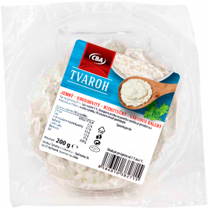 CBA tvaroh mäkký hrudkovitý vákuovo balený odtučnený 200 g