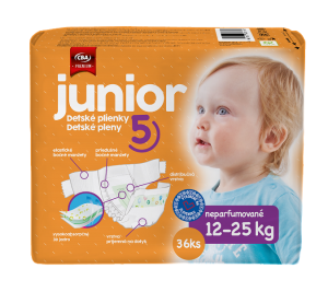 CBA Premium detské plienky junior 36 ks