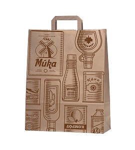 CBA Papierová taška hnedá s potlačou