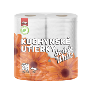 CBA kuchynské utierky Soft & White 2 x 50
