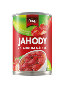 CBA jahody v sladkom náleve 400 g (PP 160 g)