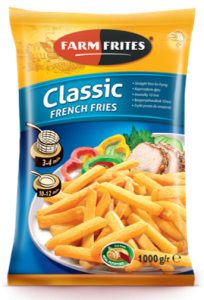 Farm Frites zemiakové hranolky predsmažené hlbokozmrazené 1 kg