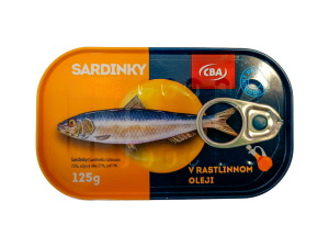 CBA sardinky v rastlinnom oleji 125g